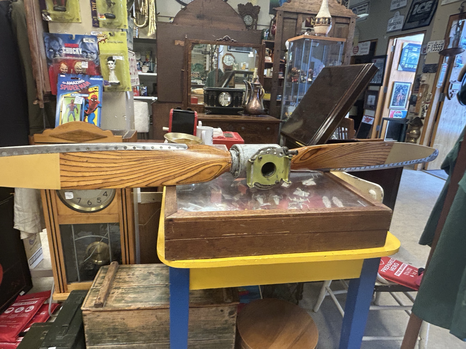 Vintage propeller and antique curios at Krave Antiques in Regina